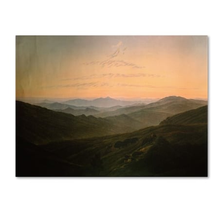 Caspar David Friedrich 'Dawn' Canvas Art,35x47